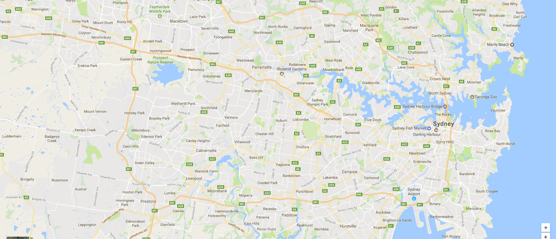 Map of Sydney